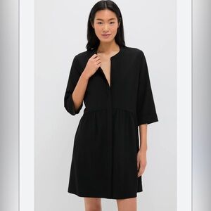 Tuckernuck Stretch Crepe Royal Shirt Dress With Pockets Sz M